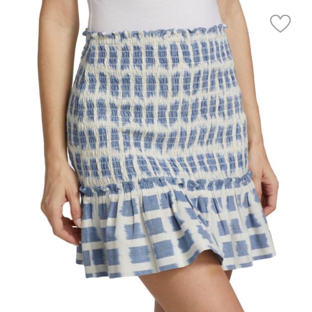 Veronica Beard Aloya Smocked Skirt